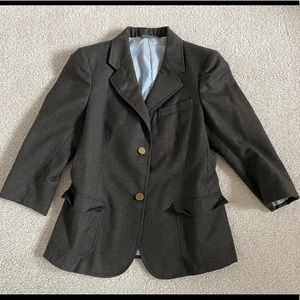 Band of Outsiders “Boy” wool blazer cropped 3/4 sleeve with stripe lining. XS/S